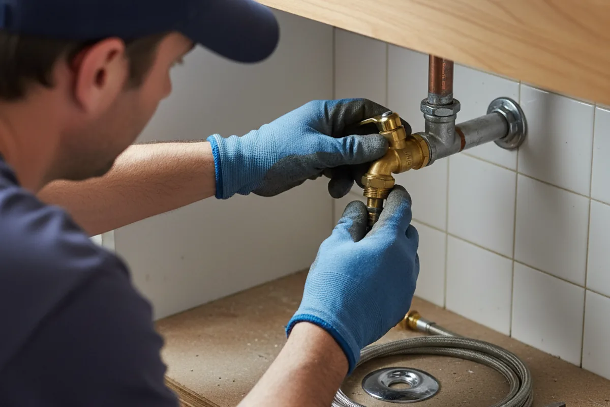Shutoff valve and fitting work during Emergency Plumbing in Goodyear